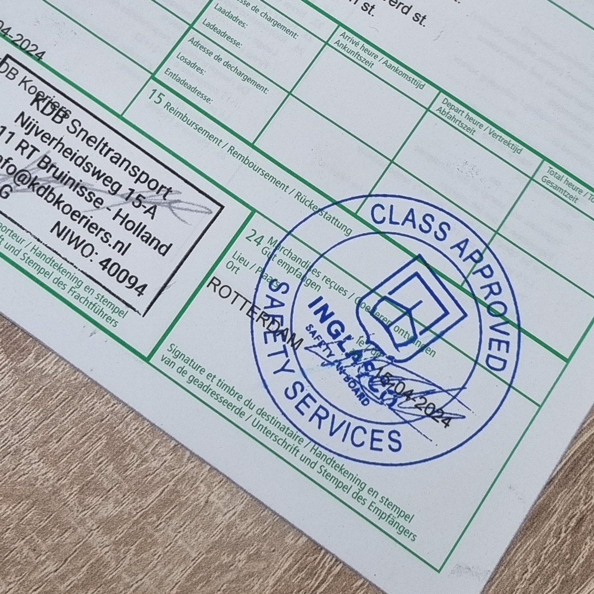 Koeriersdienst documenten